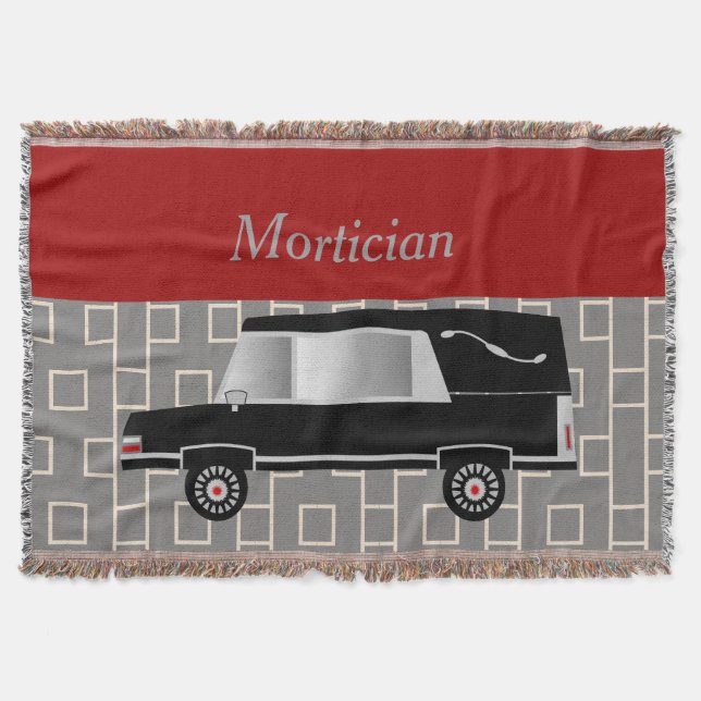Manta Mortician Woven Blanket Red (Frente)
