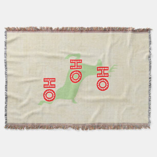 Manta natais vintages vermelhos de hohohoho renas