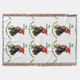 Manta Natal para o Conhound Negro e Tan