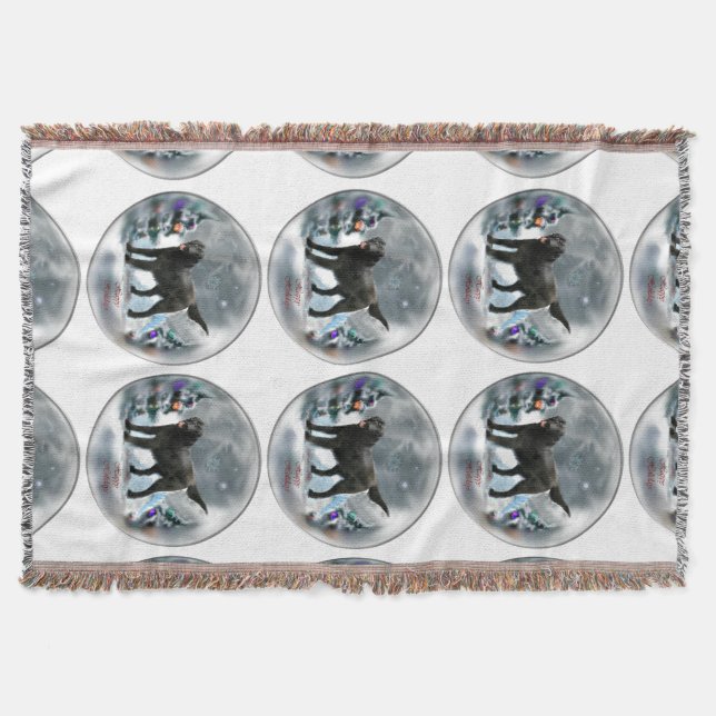 Manta Natal para o Retriever Revestido Plano (Frente)