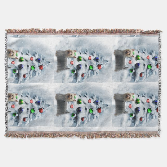 Manta Natal Silky Terrier (Frente)