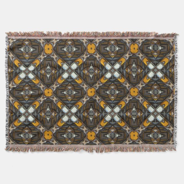 Manta Nativo Americano Moderno - 3 Throw Blanket (Frente)