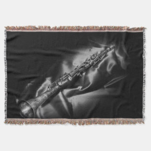 Manta Natureza-morta de clarinete antigo, P&B