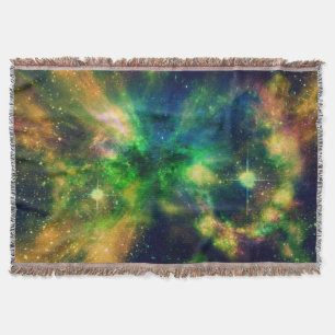 Manta Nebulosa Colorida e Estrelas em Aberto
