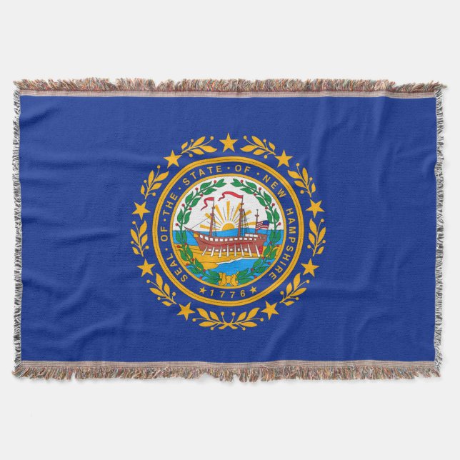 Manta New Hampshire State Flag Design Decor (Frente)