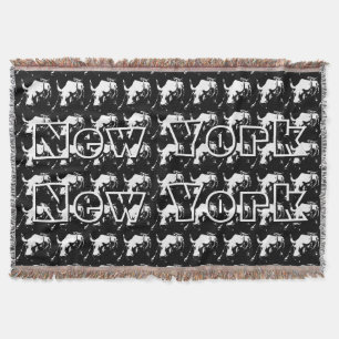 Manta New York Blanket NYC Bull Estátua Souvenir Blanket