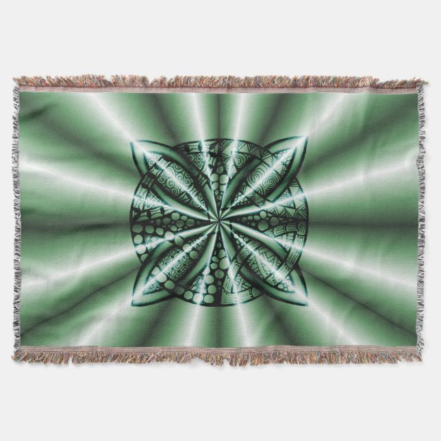 Manta Nó Celular Metálico Verde Emerald Knot Original (Frente)