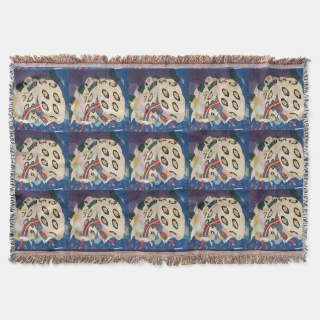 Manta NOCTURNA COM MÁSCARAS/Mascarada de Veneza (Frente)