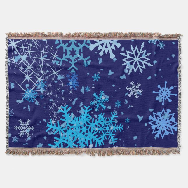 Manta Noite de Natal em queda de neve (Frente)