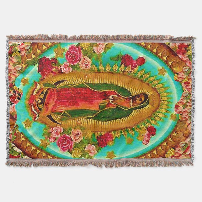 Manta Nossa Senhora Guadalupe Santo Virgem Mexicana Mari (Frente)