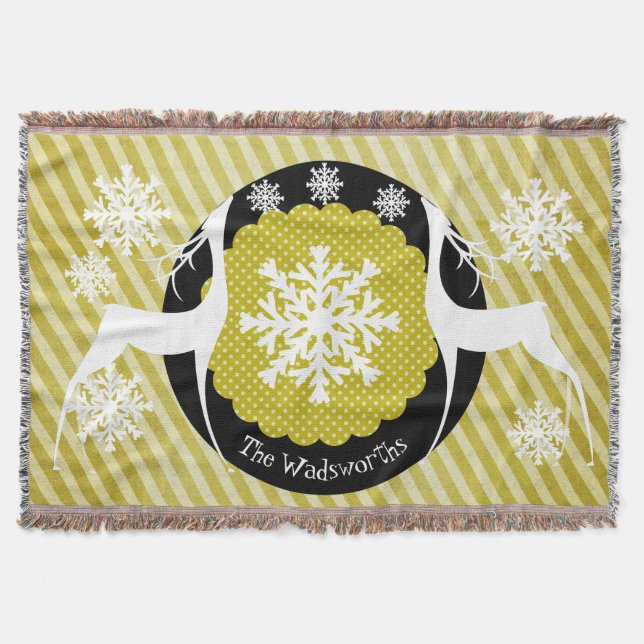 Manta Oh Deer Strike Holiday Throw (Frente)