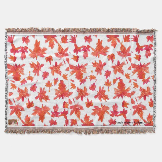 Manta Os doces molham o artista do autismo (Frente)