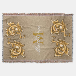 Manta Ouro Regal Rolado Laurels - Nome da Família