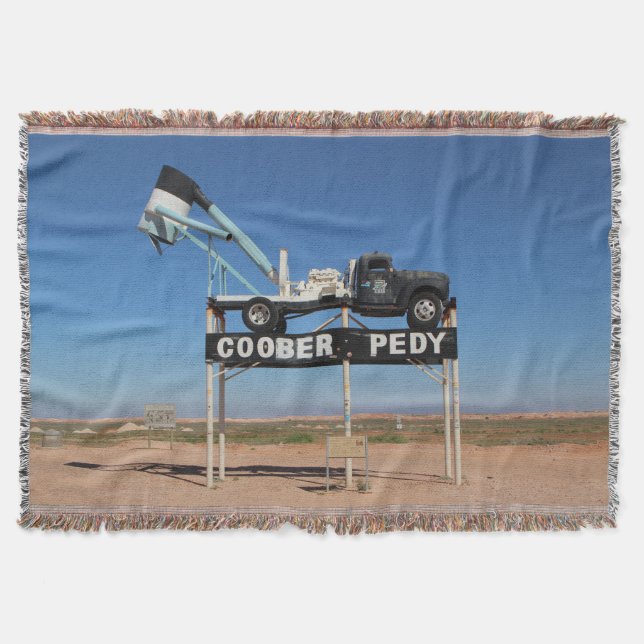 Manta Outback Austrália Coober Pedy - Sinal de Cidade Fa (Frente)