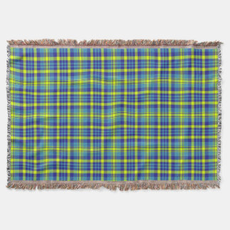 Manta Padrão Clássico de Tartan Xadrez Azul