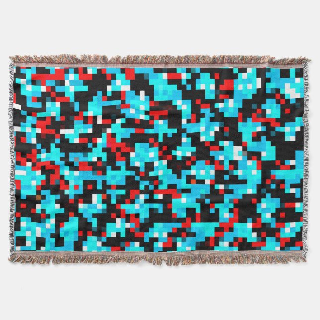Manta Padrão de Abstrato de várias cores (Frente)