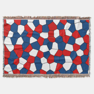 Manta Padrão de Abstrato preto vermelho azul