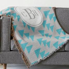 Manta Padrão de Aqua e Monograma do Triângulo Geométrico