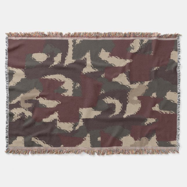 Manta Padrão de Camuflagem Militar abstrato (Frente)