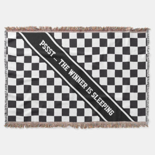 Manta Padrão de Carro de Corrida + cor e texto de fundo