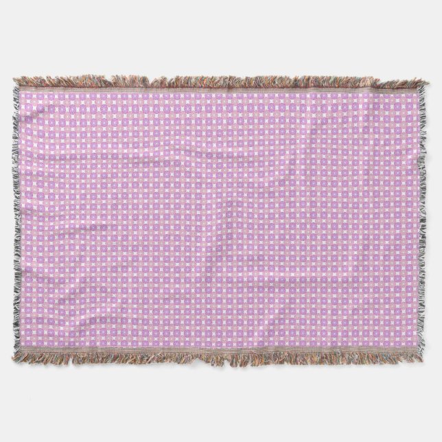 Manta Padrão de círculos rosa e roxo (Frente)
