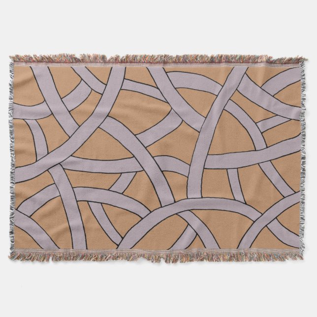 Manta Padrão de Fantasia Desenhada de Mão Castanha e Rox (Frente)