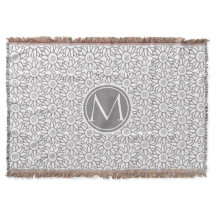 Padrão De Girassol Elegante Monograma