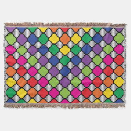 Manta Padrão de Impressão de Quatrefoil Psicodélico Dive