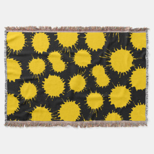 Manta Padrão de lote - âmbar em preto