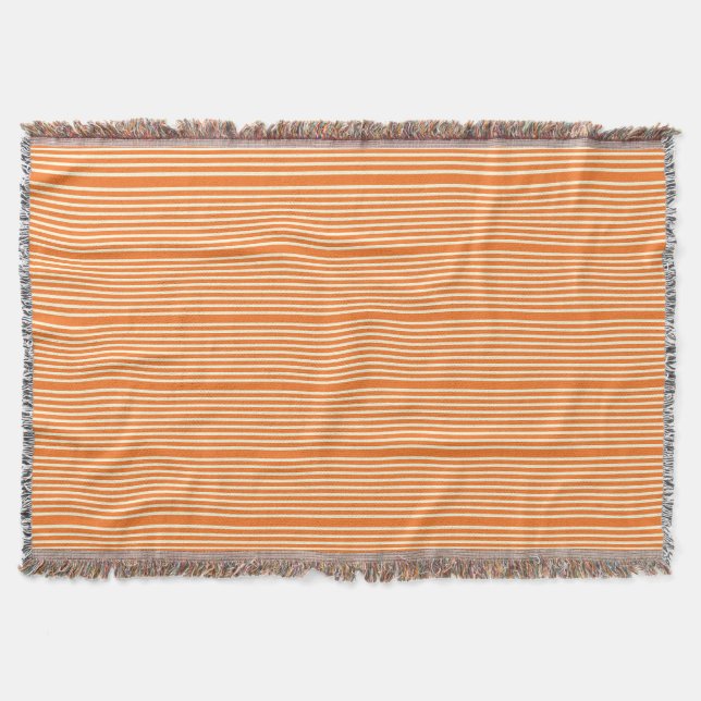 Manta Padrão de striptease dois tons creme de laranja (Frente)