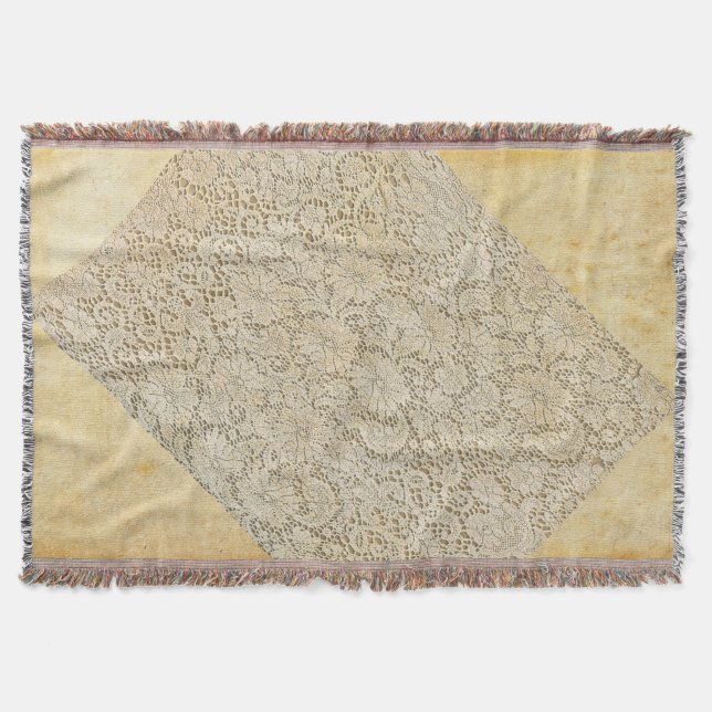 Manta Padrão Floral do Crochet Lace antigo + suas ideias (Frente)