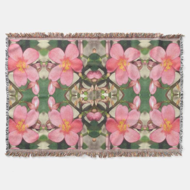 Manta Padrão Floral Rosa (Frente)