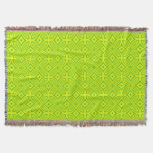 Manta Padrão geométrico abstrato verde Chartreuse