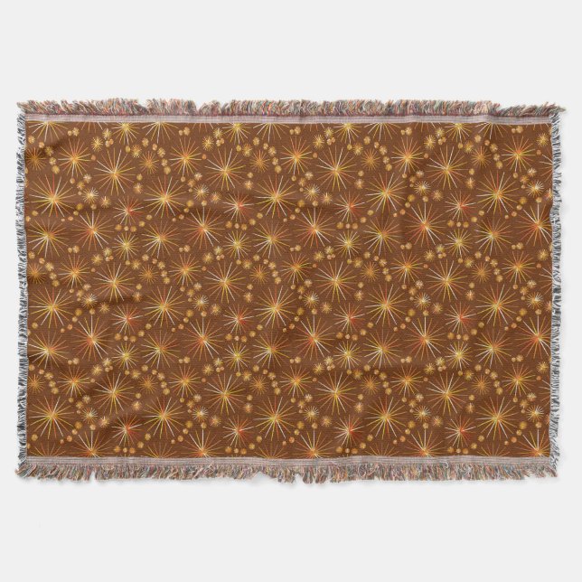Manta Padrão Sputnik de meio século, Castanho de Chocola (Frente)
