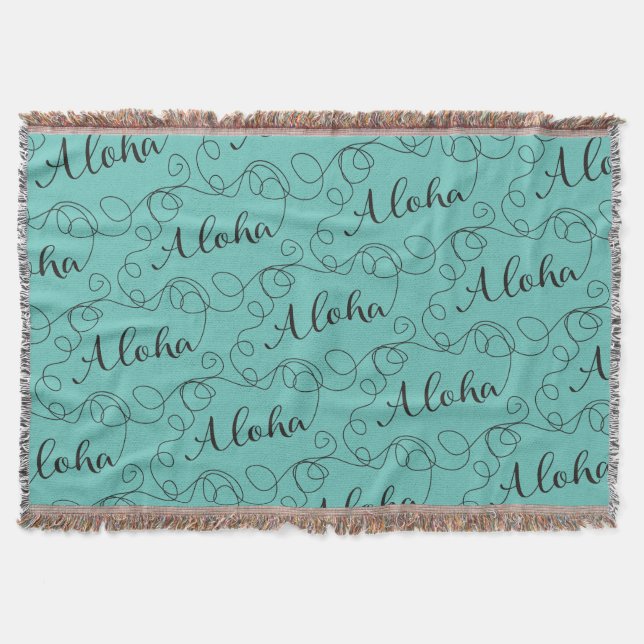 Manta Padrão uniforme em preto ALOHA com LINHAS (Frente)
