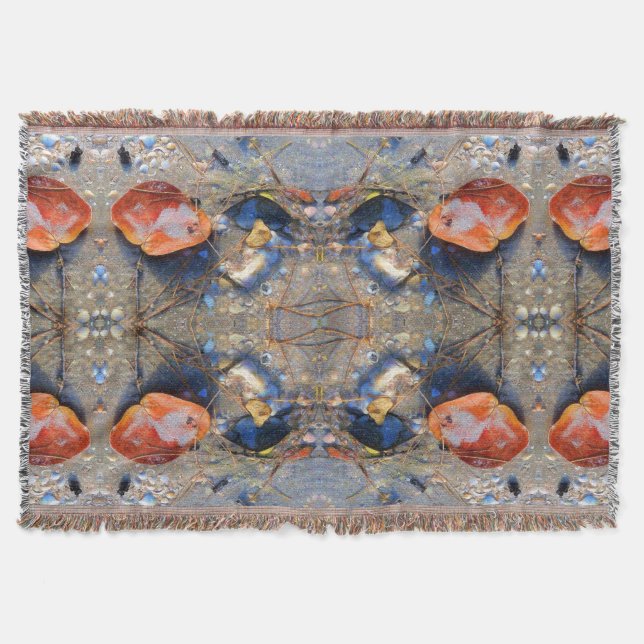 Manta Padrões de folhas e conchas marítimas, II (Frente)