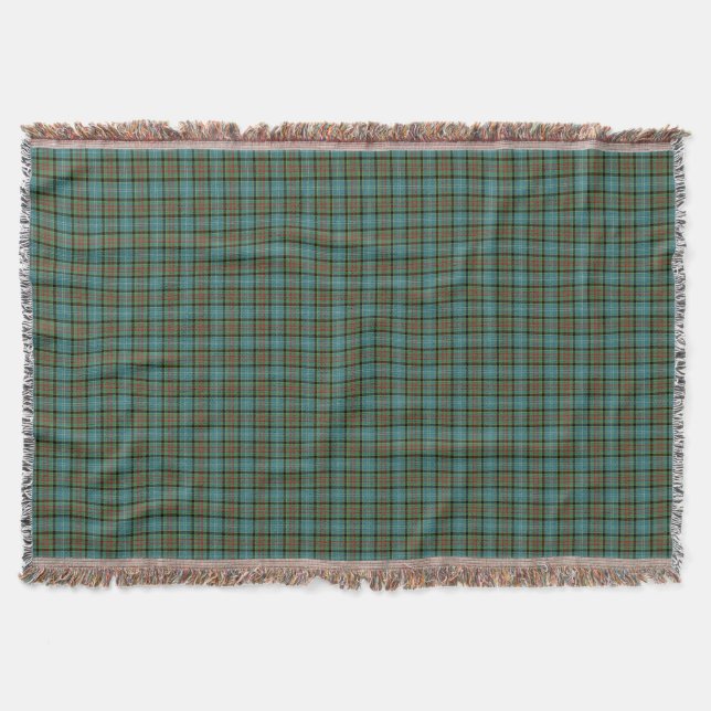 Manta Paisley District Tartan Throw Blanket (Frente)