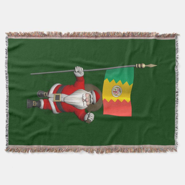 Manta Papai Noel Com Alferes De Los Angeles (Frente)