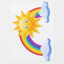 Baby Blanket - Motivo do sol feliz