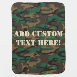 Manta Para Bebe Camuflagem militar verde de Brown Camo