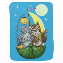 Cobertura do bebê da coruja & do gatinho