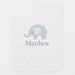 Manta Para Bebe Elefante-Cinto Cinza Azul-Gelado-Garoto-Blanquete