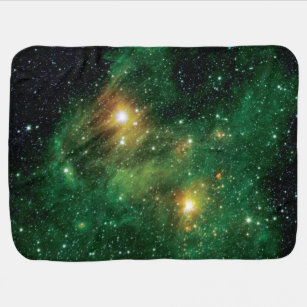 Manta Para Bebe Nebulosa verde da nuvem do gás GL490 - foto do