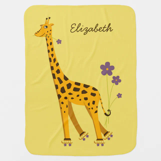 Bebê Bonito Dos Desenhos Animados Em Um Chapéu Do Girafa