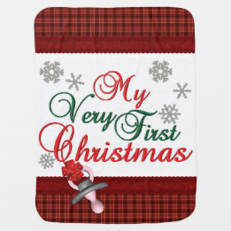 Manta Para Bebe "O Primeiro Natal do Bebê" BABY BLANKET
