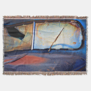 Manta Para-brisas de um velho caminhão enferrujado