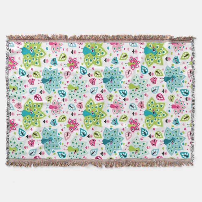 Manta pássaro e coruja do pavão (Frente)