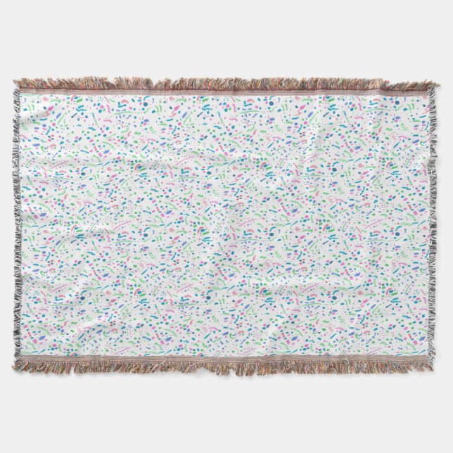 Manta Pastel Splatter Confetti Impressão (Frente)
