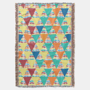 Manta Peek Boo Mustache Mint Aqua Coral Abstrato