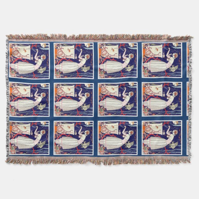 MANTA PEIXE BURACO, FASHIÃO DE BELEZA ARTE DECO (Frente)